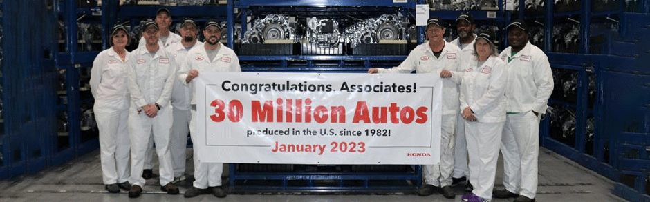 Honda Reaches 30 Million Vehicles Produced in the US